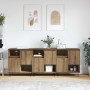 Tableros Lateral 3 pcs Roble artisan 180 x 35 x 70 cm
