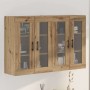 Armarios Montados en la Pared 2 pcs Roble Artisan y Negro