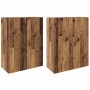 Armarios Montados en la Pared 2 pcs Madera vieja