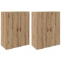 Armarios Montados en la Pared 2 pcs Roble artisan