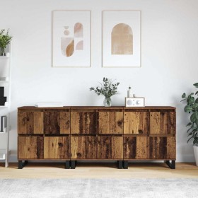 Tableros Lateral 3 pcs Madera vieja 180 x 35 x 70 cm