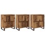 Tableros Lateral 3 pcs Madera vieja 180 x 35 x 70 cm