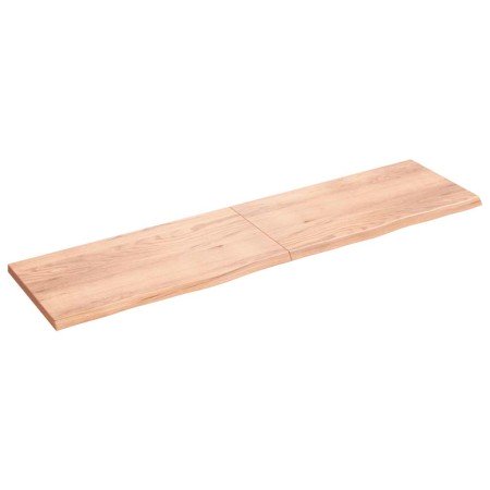 Estante pared madera roble tratada marrón claro 200x50x(2-4) cm en Estantes y estanterías | Comprar online en Foro24