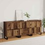 Tableros Lateral 3 pcs Madera vieja 180 x 35 x 70 cm
