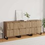 Tableros Lateral 3 pcs Roble artisan 180 x 35 x 70 cm