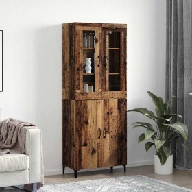 Alacena 2 pcs Madera vieja 69.5 x 34 x 180 cm