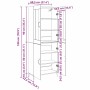 Alacena 2 pcs Madera vieja 69.5 x 34 x 180 cm