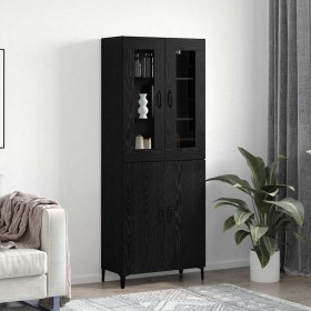 Alacena 2 pcs Roble negro 69.5 x 34 x 180 cm