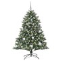 ÁrboldeNavidadartificial con luces de tiras LED Verde 150cm PVC
