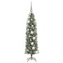 Árbol Navideño Artificial Delgado Verde 120 cm Plástico y PVC