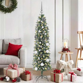 Árbol Navideño Artificial Delgado Verde Plástico