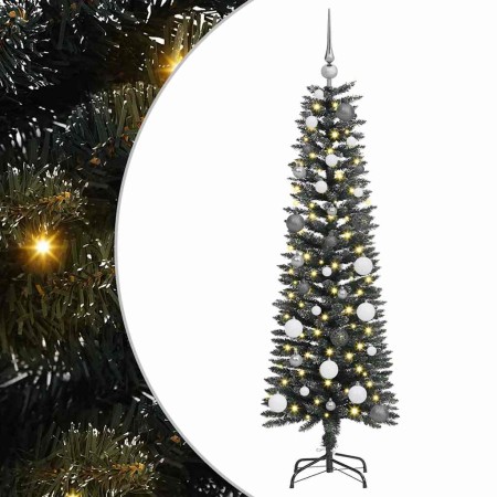 ÁrboldeNavidadartificial con luces de tiras LED Verde 150cm PVC