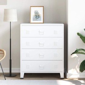 Cajoner industrial de metal blanca 78x40x93 cm