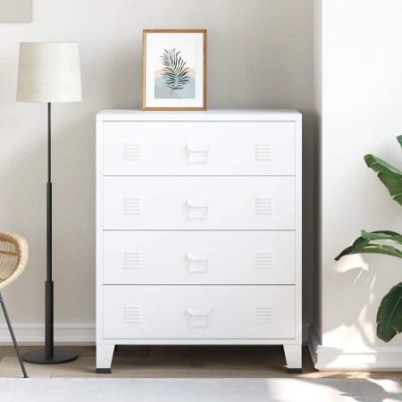 Cajoner industrial de metal blanca 78x40x93 cm