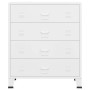 Cajoner industrial de metal blanca 78x40x93 cm