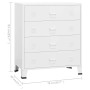 Cajoner industrial de metal blanca 78x40x93 cm
