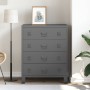 Cajonera industrial de metal gris antracita 78x40x93 cm