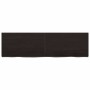 Estante pared madera roble tratada marrón oscuro 140x40x(2-4)cm