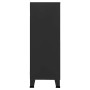 Baúl de almacenaje industrial metal negro 75x40x115 cm