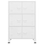 Baúl de almacenaje industrial metal blanco 75x40x115 cm