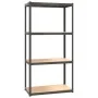 Shelving 4 levels 3 units steel and anthracite gray plywood by vidaXL, Industrial shelving - Ref: Foro24-3154152, Price: 147,...