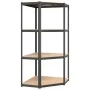 Shelving 4 levels 3 units steel and anthracite gray plywood by vidaXL, Industrial shelving - Ref: Foro24-3154152, Price: 147,...