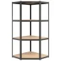 Shelving 4 levels 3 units steel and anthracite gray plywood by vidaXL, Industrial shelving - Ref: Foro24-3154152, Price: 147,...