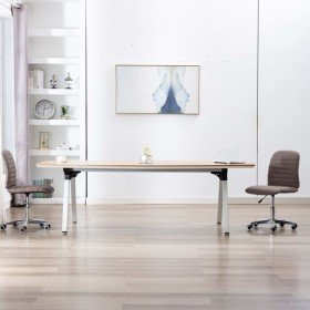 Sillas de comedor 2 unidades tela gris taupé Sillas de comedor 2 unidades tela gris taupé