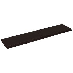 Estante pared madera roble tratada marrón oscuro 180x40x(2-6)cm