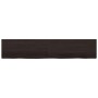 Estante pared madera roble tratada marrón oscuro 200x40x(2-4)cm