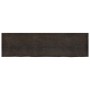 Estante pared madera roble tratada marrón oscuro 220x60x(2-6)cm