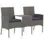 2-Sitzer-Gartensofa mit anthrazitfarbenem synthetischem Rattantisch von vidaXL, Outdoor-Sofas - Ref: Foro24-317624, Preis: 17...
