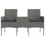 2-Sitzer-Gartensofa mit anthrazitfarbenem synthetischem Rattantisch von vidaXL, Outdoor-Sofas - Ref: Foro24-317624, Preis: 17...