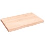 Tablero de mesa madera maciza borde natural 60x40x(2-4) cm