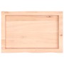 Tablero de mesa madera maciza borde natural 60x40x(2-4) cm