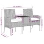 2-Sitzer-Gartensofa mit anthrazitfarbenem synthetischem Rattantisch von vidaXL, Outdoor-Sofas - Ref: Foro24-317624, Preis: 17...