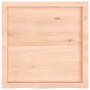 Tablero de mesa madera maciza borde natural 60x60x(2-4) cm