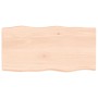 Tablero de mesa madera maciza borde natural 80x40x(2-6) cm