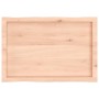 Tablero de mesa madera maciza borde natural 80x50x(2-4) cm
