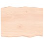 Tablero de mesa madera maciza borde natural 80x60x(2-6) cm