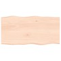 Tablero de mesa madera maciza roble borde natural 100x50x2 cm