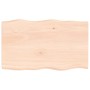 Tablero de mesa madera maciza borde natural 100x60x(2-4) cm