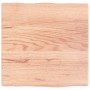 Tablero mesa madera tratada borde natural marrón 40x40x(2-4) cm en Tableros para mesas | Comprar online en Foro24