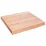 Tablero mesa madera tratada borde natural marrón 40x40x(2-4) cm en Tableros para mesas | Comprar online en Foro24