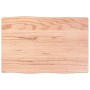 Tablero mesa madera tratada roble borde natural 60x40x2 cm