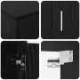 Juego de mueble de TV de 4 piezas 4 pcs Roble negro