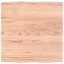 Tablero mesa madera tratada roble borde natural 60x60x2 cm