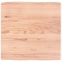 Tablero mesa madera tratada borde natural marrón 60x60x(2-6) cm