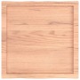 Tablero mesa madera tratada borde natural marrón 60x60x(2-6) cm