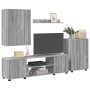 Juego de mueble de TV de 4 piezas 4 pcs Gris sonoma